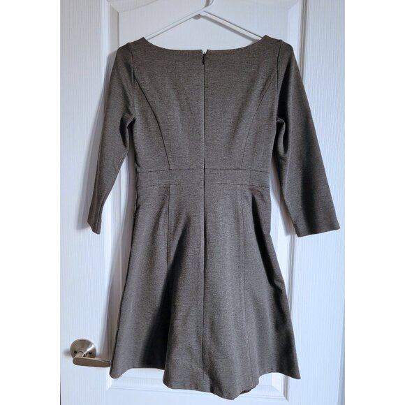 J. Crew Grey Fit-and-Flare Boatneck Dress (2P) - Picture 8 of 13
